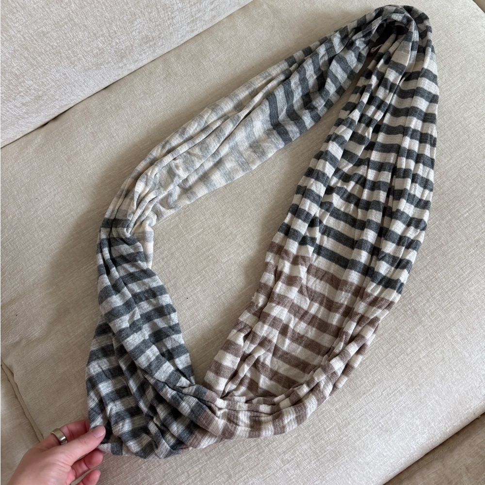 American Eagle Outfitters Checkered Scarf in Gray and Tan